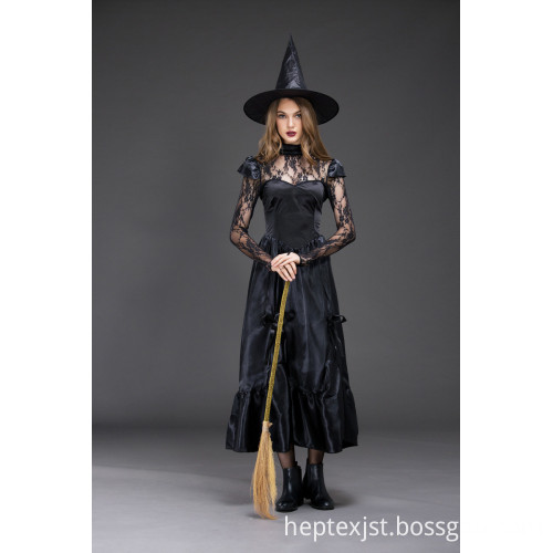 High Quality Cosplay Costume Black Witch Clothes